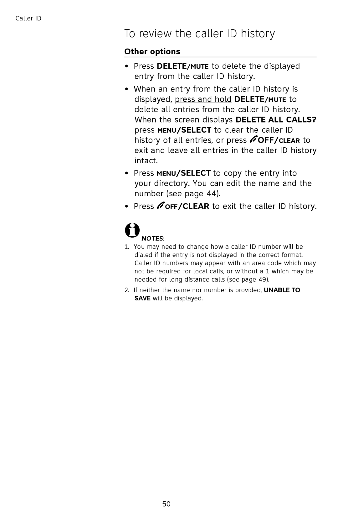 AT&T TL92378 user manual Other options 