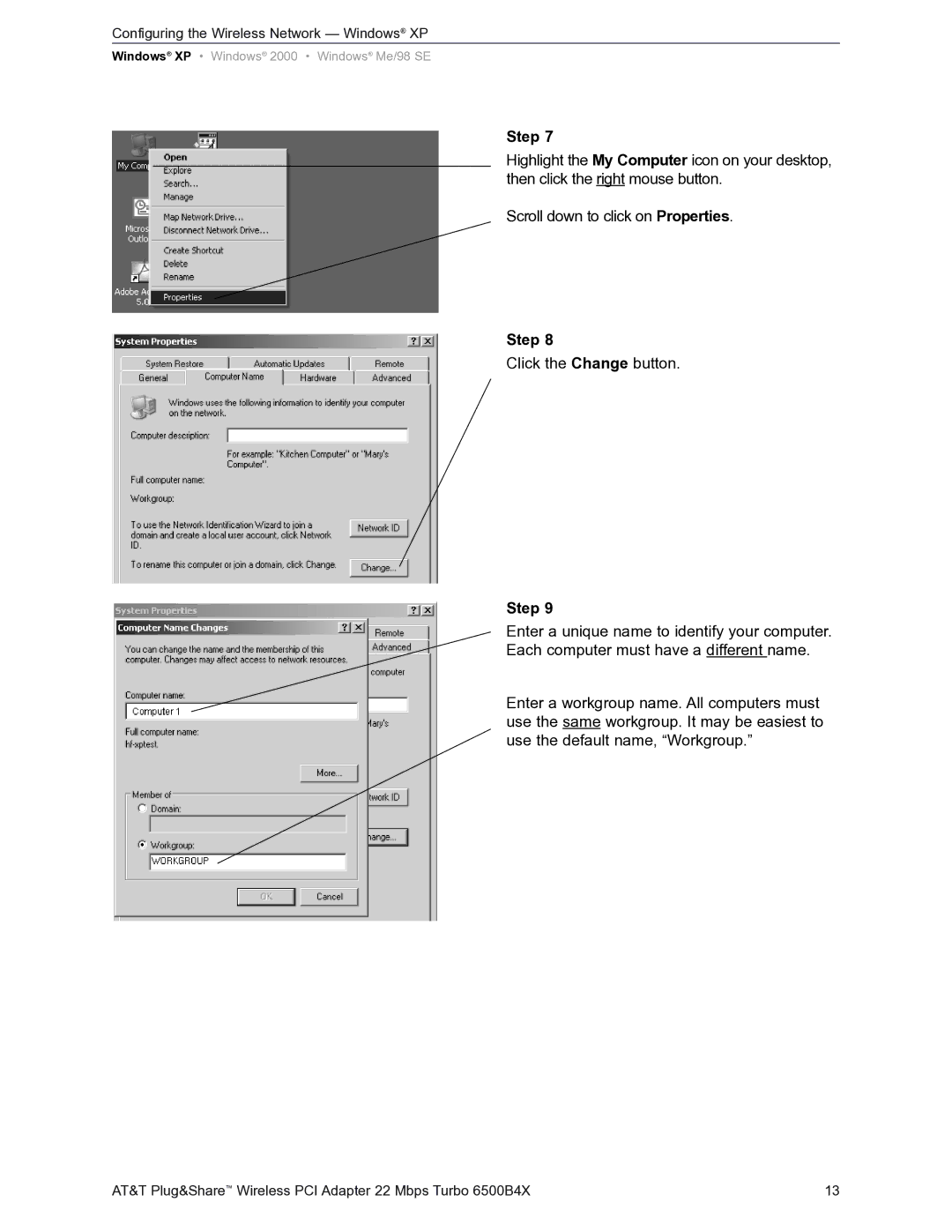 AT&T Turbo 802.11b user manual Step 