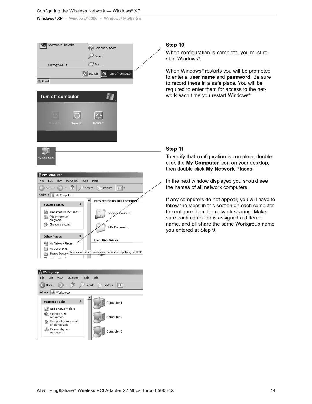 AT&T Turbo 802.11b user manual Step 