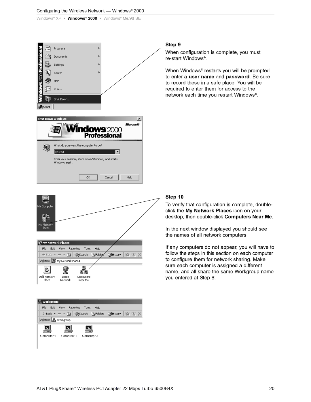 AT&T Turbo 802.11b user manual Step 