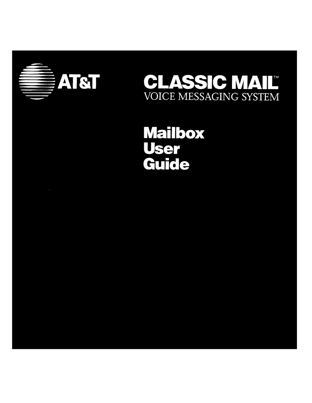 AT&T Voice Messaging System manual 