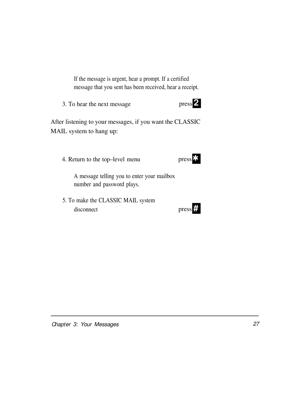 AT&T Voice Messaging System manual Your Messages 