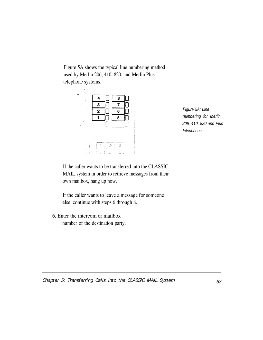 AT&T Voice Messaging System manual Transferring Calls Into the Classic Mail System 