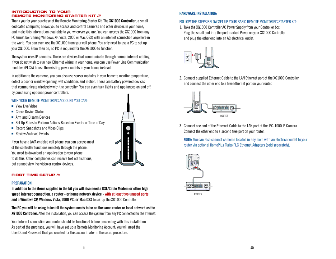 AT&T XG1000 With Your Remote Monitoring Account YOU can, You need to download an application to your phone, Preparation 