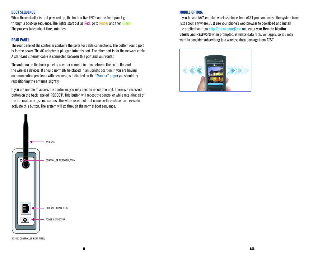 AT&T XG1000 installation manual Boot Sequence, Rear Panel, Mobile Option 