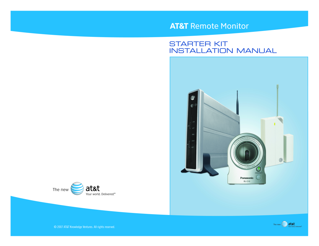 AT&T XG1000 installation manual Starter Kit Installation Manual, 2007 AT&T Knowledge Ventures. All rights reserved 