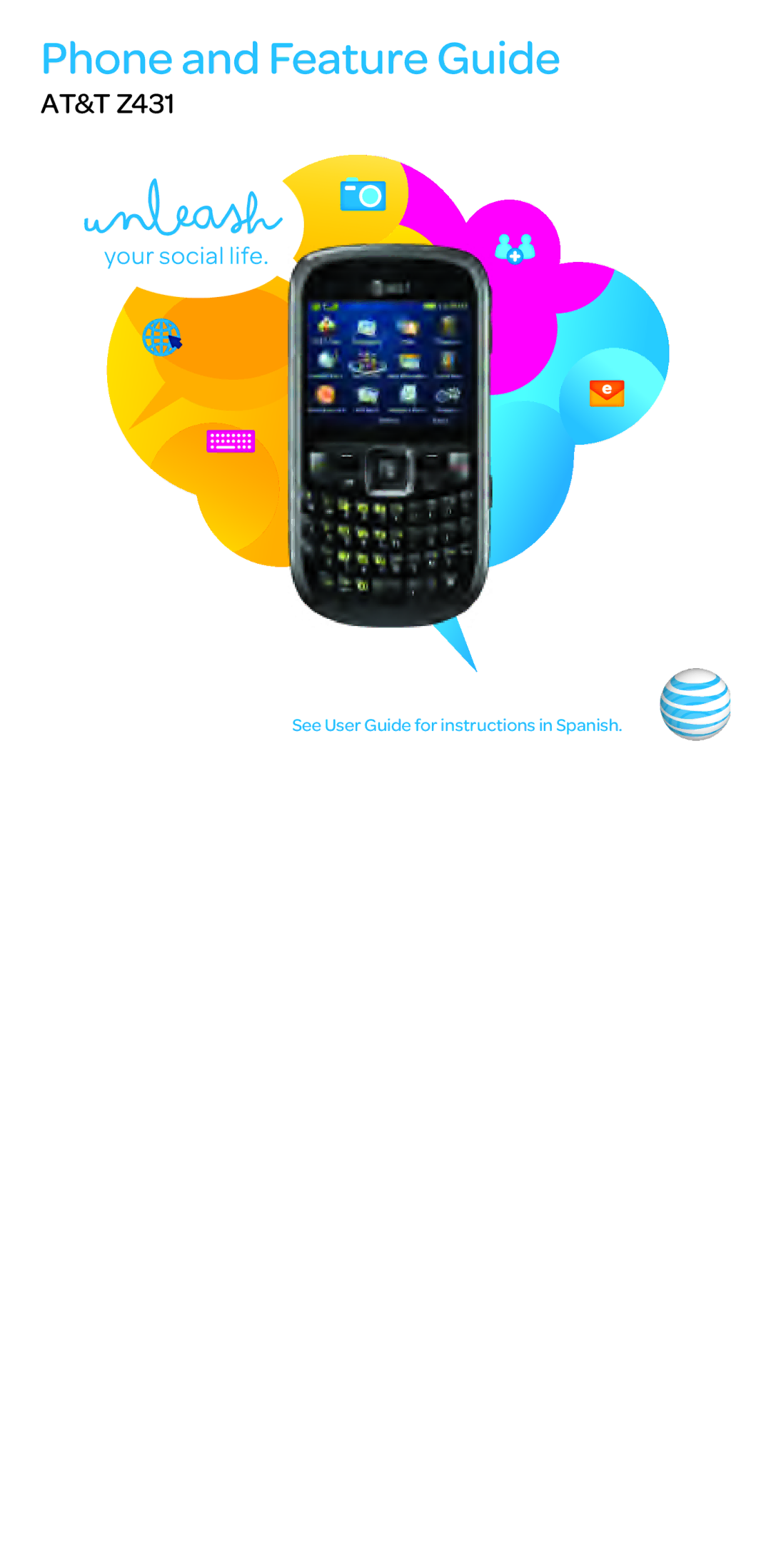 AT&T Z431 specifications Phone and Feature Guide 