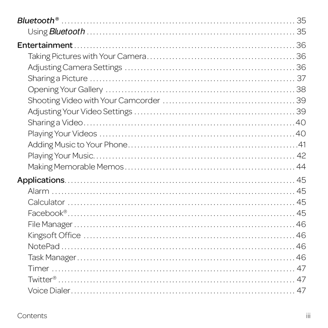 AT&T Z998 manual Bluetooth Using Bluetooth 