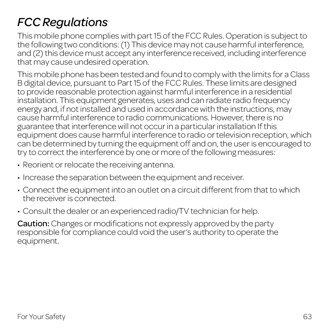 AT&T Z998 manual FCC Regulations 