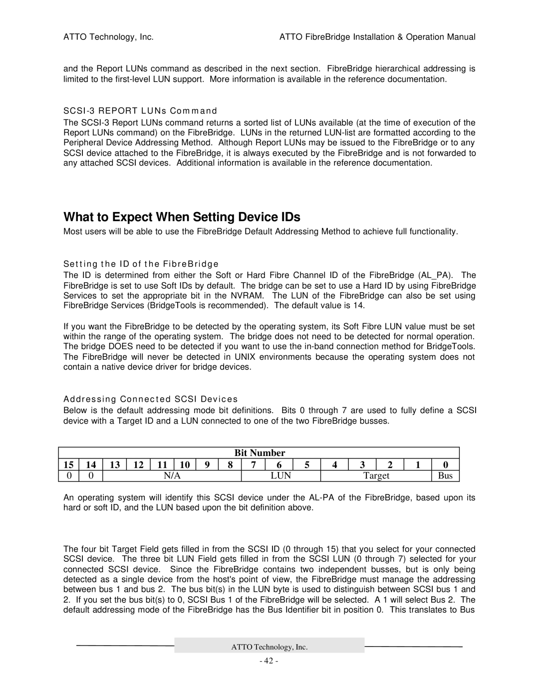 ATTO Technology 2200R/D, 3200R, 2100R manual What to Expect When Setting Device IDs, SCSI-3 Report LUNs Command 