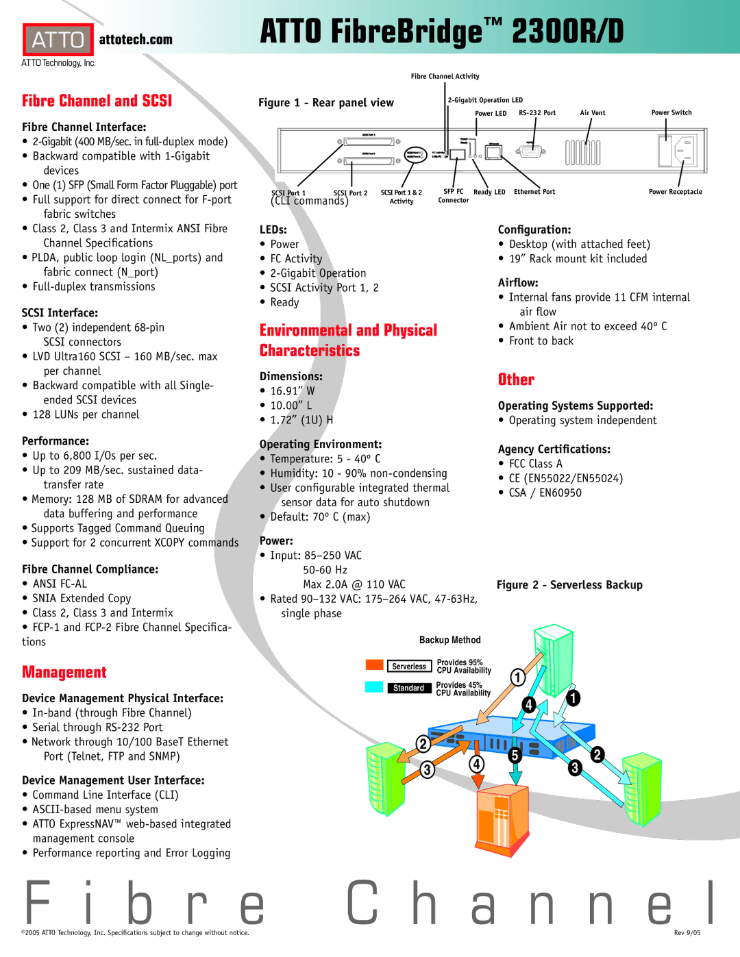 ATTO Technology 2300R/D manual Fibre Channel and Scsi, Other, Management 