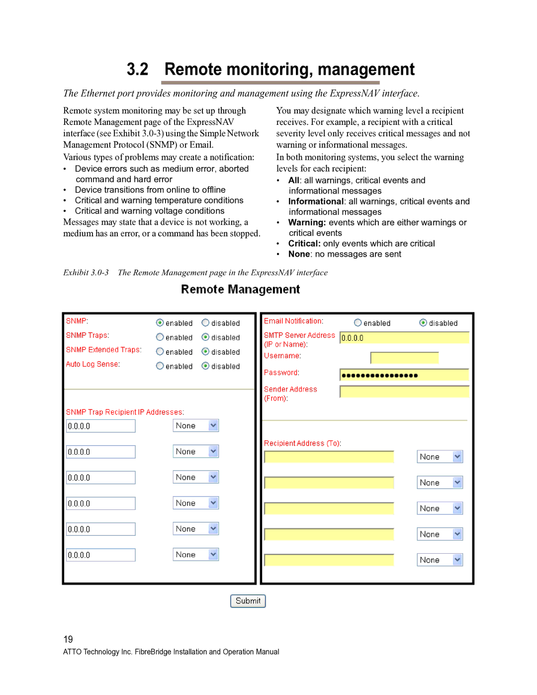 ATTO Technology 2370E, 2390C/R/D, 2400C/R/D operation manual Remote monitoring, management 