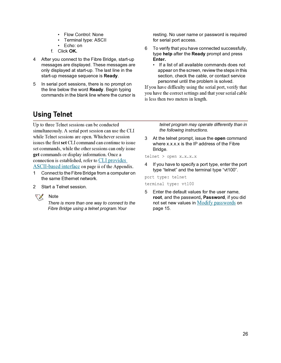 ATTO Technology 2390C/R/D, 2370E, 2400C/R/D operation manual Using Telnet, Enter 