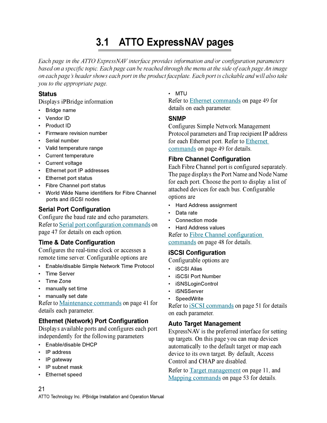 ATTO Technology 2700C operation manual Atto ExpressNAV pages 