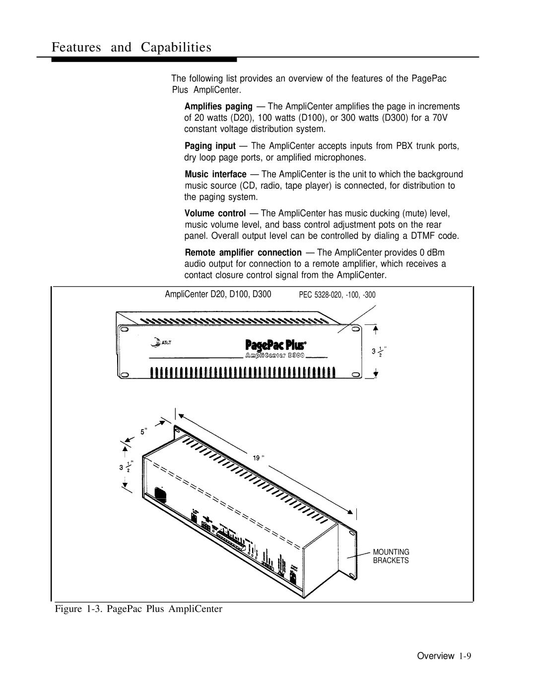 ATTO Technology 463-248-202 manual Features and Capabilities, PagePac Plus AmpliCenter 