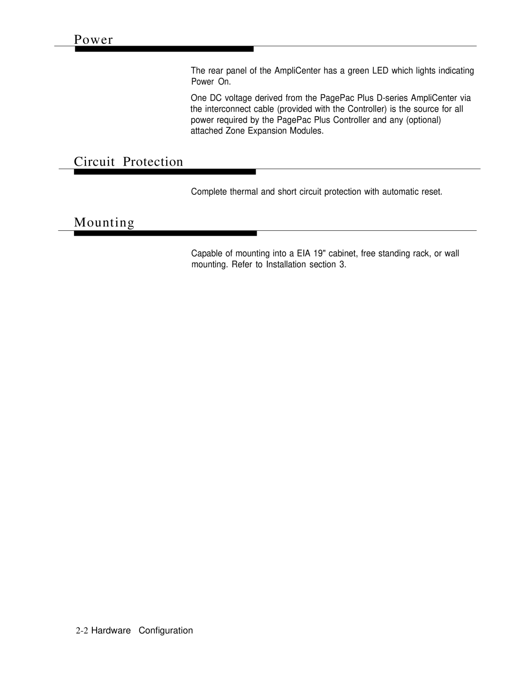 ATTO Technology 463-248-202 manual Power, Circuit Protection, Mounting 