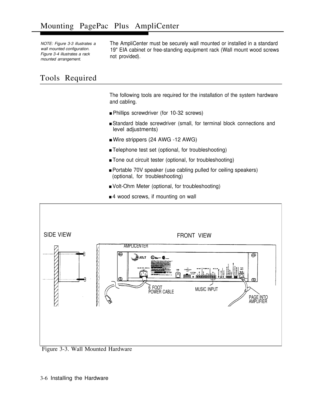 ATTO Technology 463-248-202 manual Mounting PagePac Plus AmpliCenter, Tools Required 