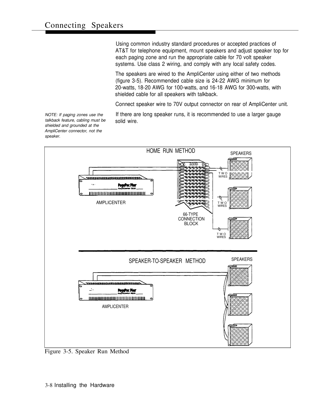 ATTO Technology 463-248-202 manual Connecting Speakers, Speaker Run Method 