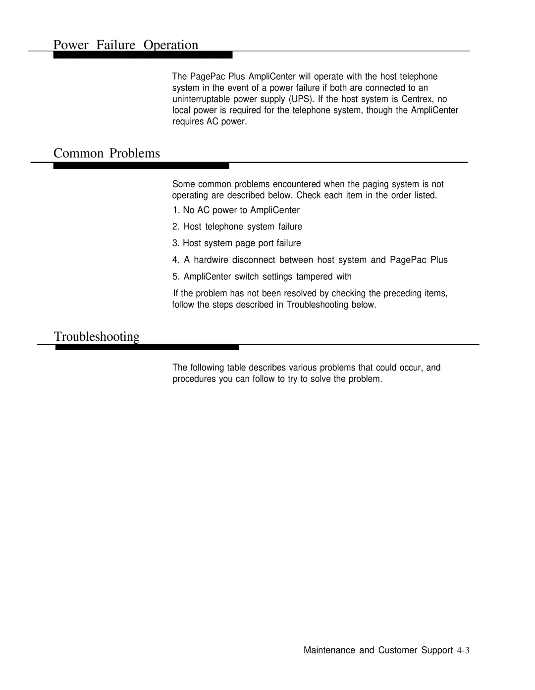 ATTO Technology 463-248-202 manual Power Failure Operation, Common Problems, Troubleshooting 