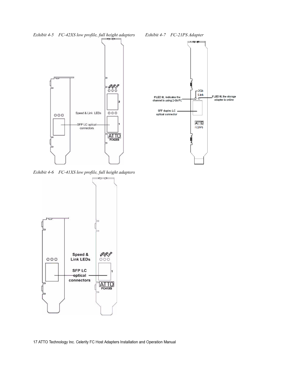 ATTO Technology FC-41EL, FC-21PS, FC-41ES operation manual 