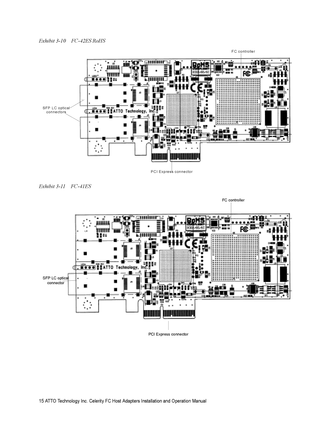 ATTO Technology FC-44ES 4-Gb operation manual Exhibit 3-10 FC-42ES RoHS 