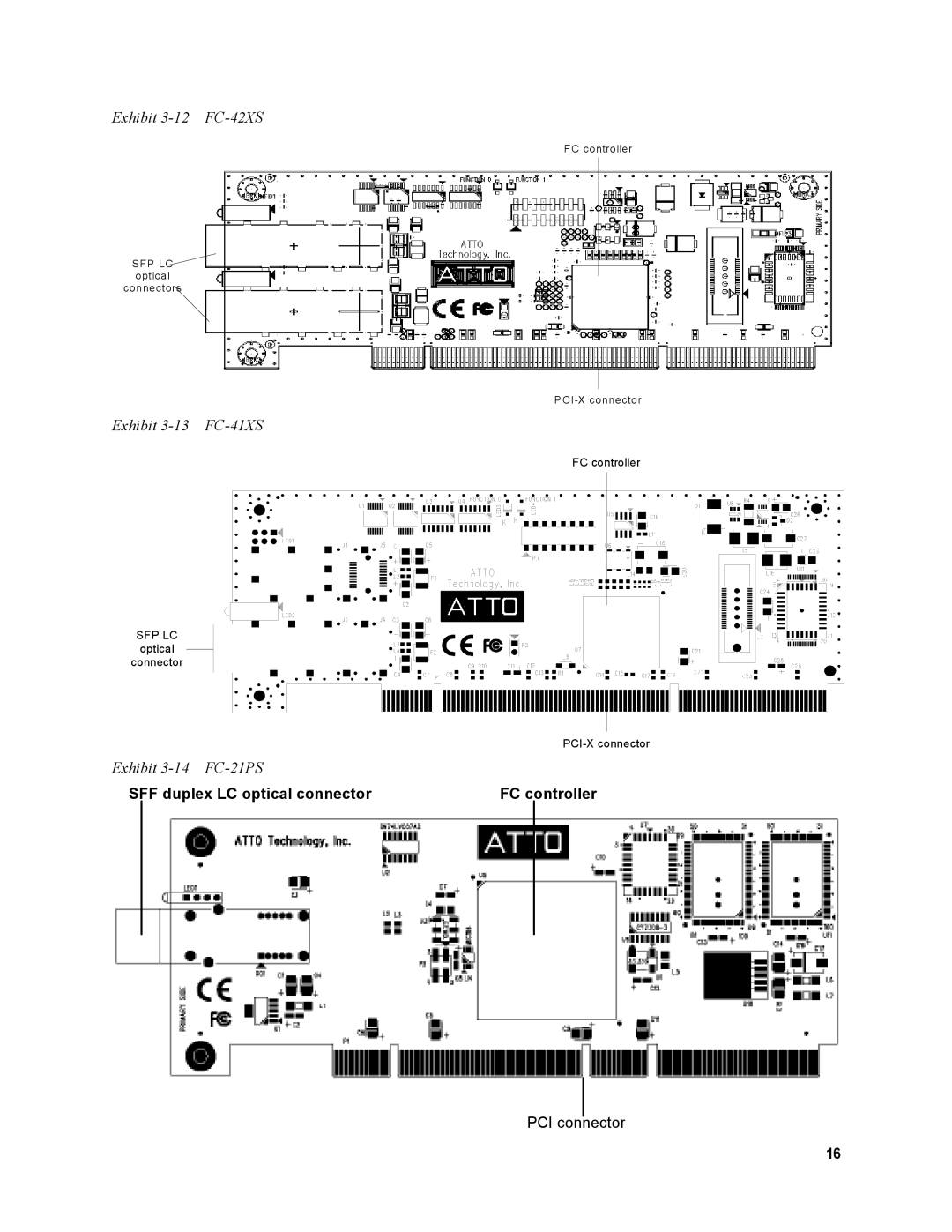 ATTO Technology FC-44ES 4-Gb operation manual SFF duplex LC optical connector FC controller 