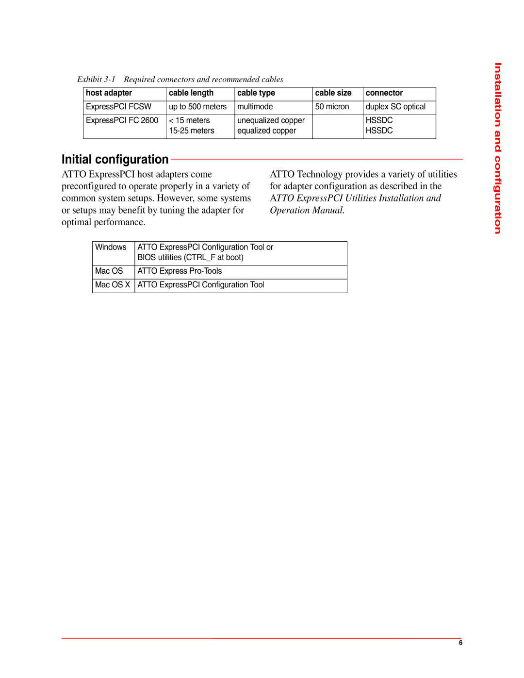 ATTO Technology FC2600, FCSW operation manual Configuration 