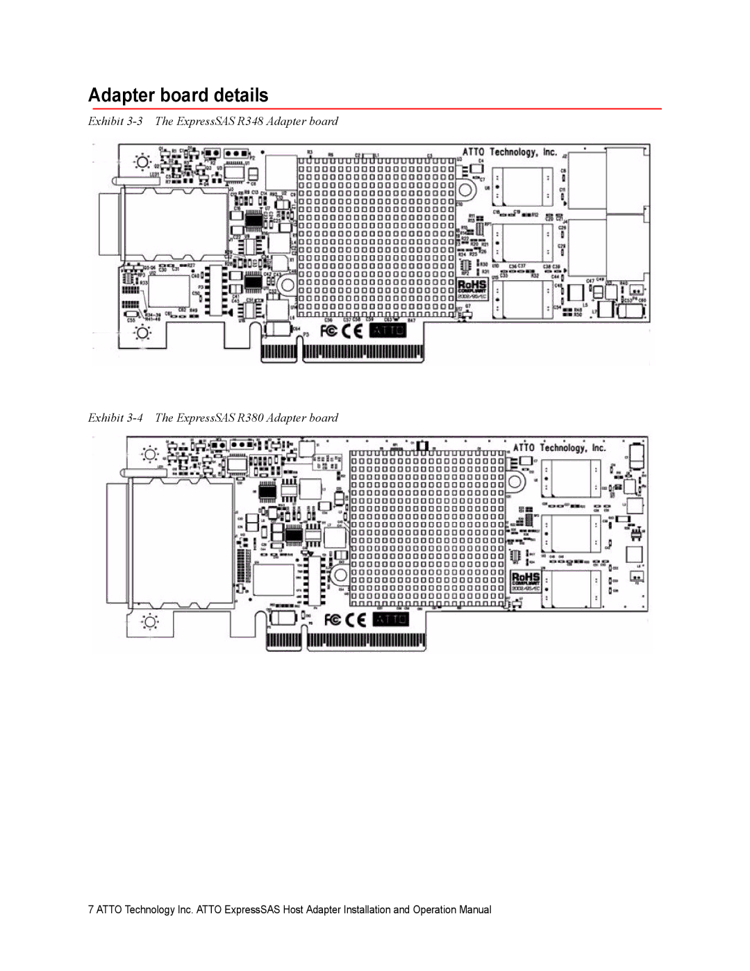 ATTO Technology R348 v operation manual Adapter board details 