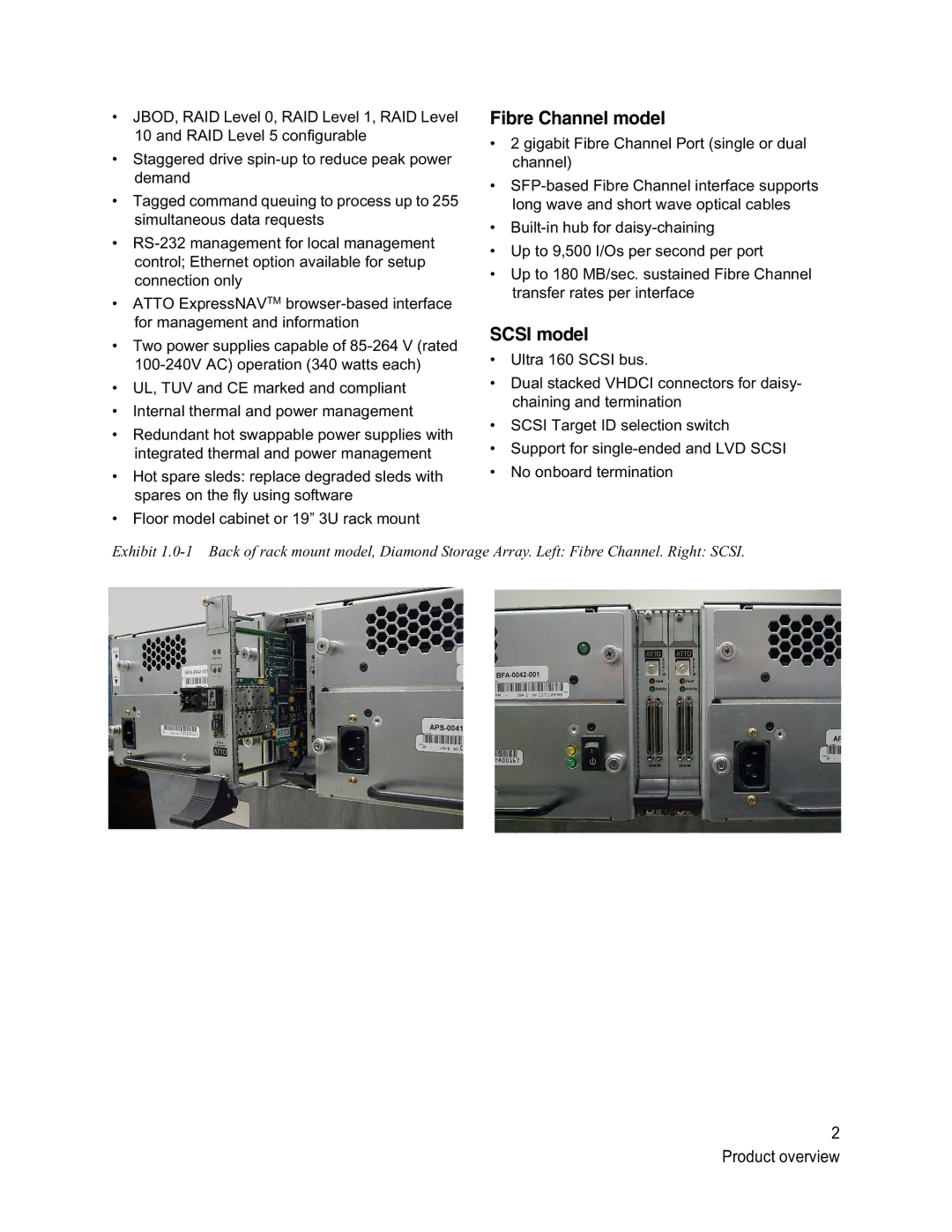 ATTO Technology S-Class manual Fibre Channel model, Scsi model 