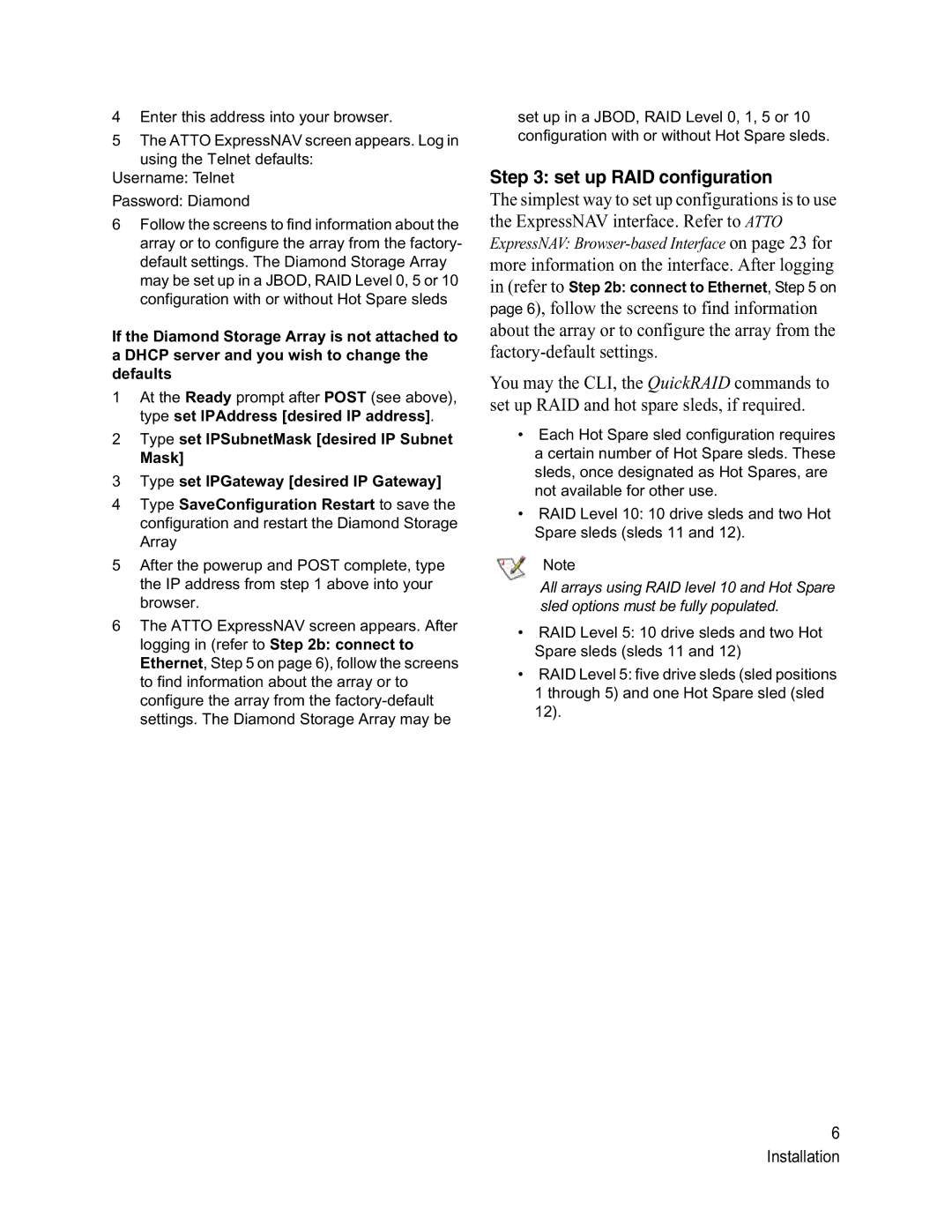 ATTO Technology S-Class manual Set up RAID configuration 