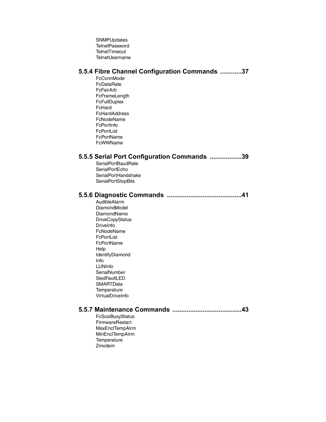 ATTO Technology S-Class manual Serial Port Configuration Commands 