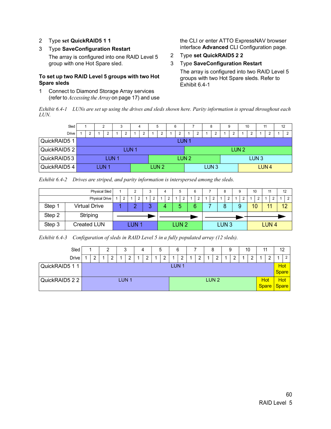 ATTO Technology S-Class manual Type set QuickRAID5 1 Type SaveConfiguration Restart 