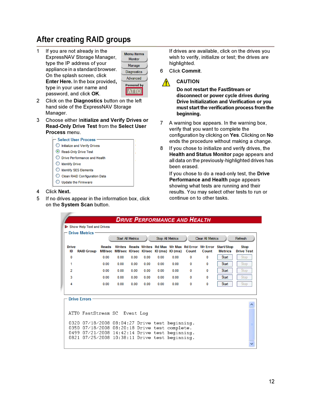 ATTO Technology SC 5700 operation manual After creating RAID groups 