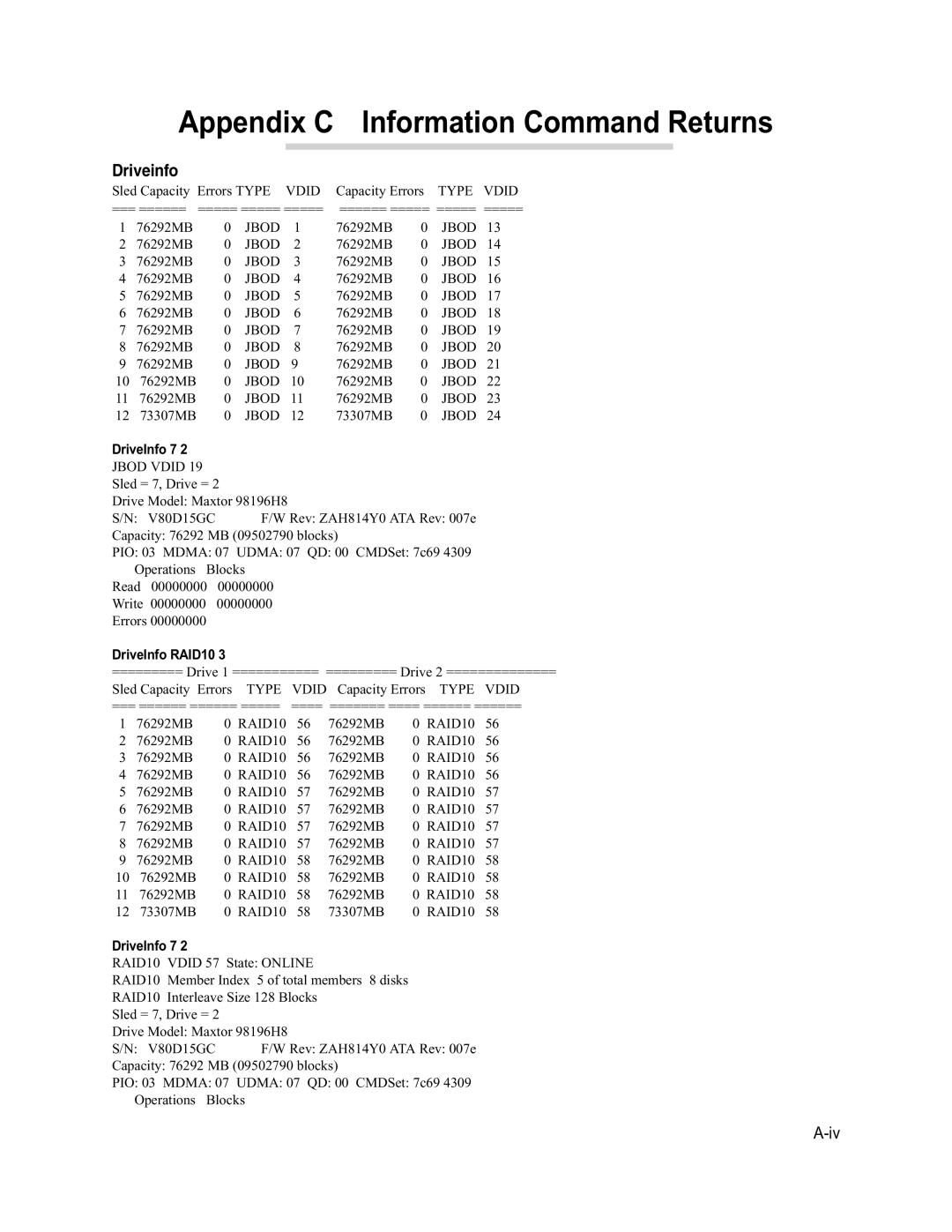 ATTO Technology VT-Class manual Appendix C 