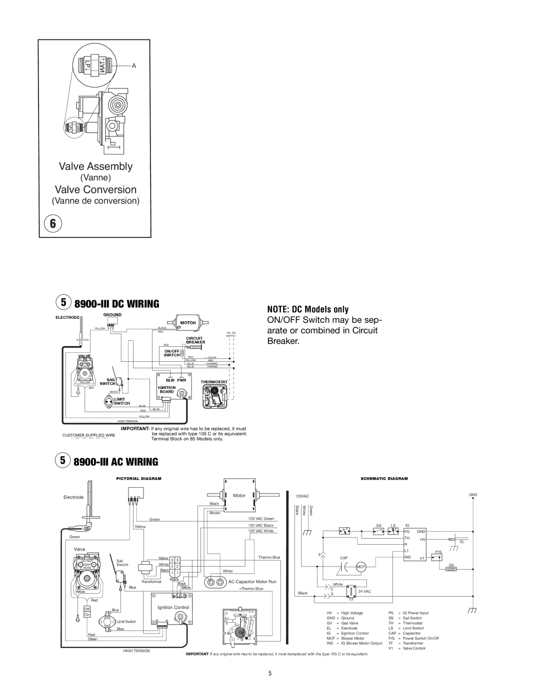 Atwood Mobile Products 8935, 8940 installation manual III DC Wiring 