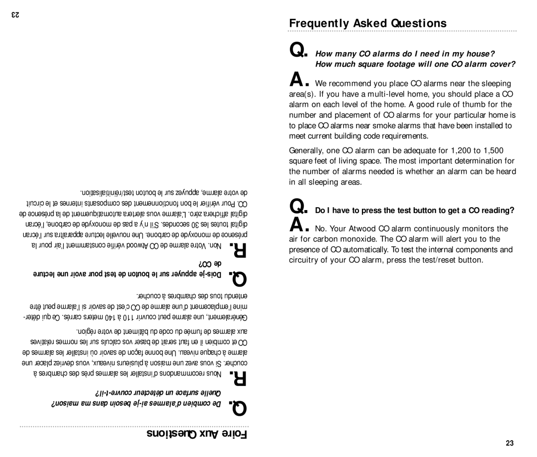 Atwood Mobile Products KN-COPP-B manual Frequently Asked Questions, Questions Aux Foire 