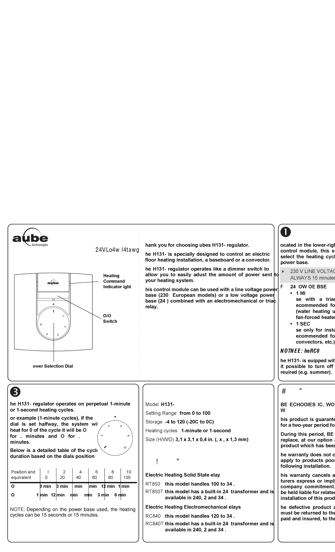 Aube Technologies PB1 30-024T Introduction, Configure the Switch, Install the Control Module, Available Relays 