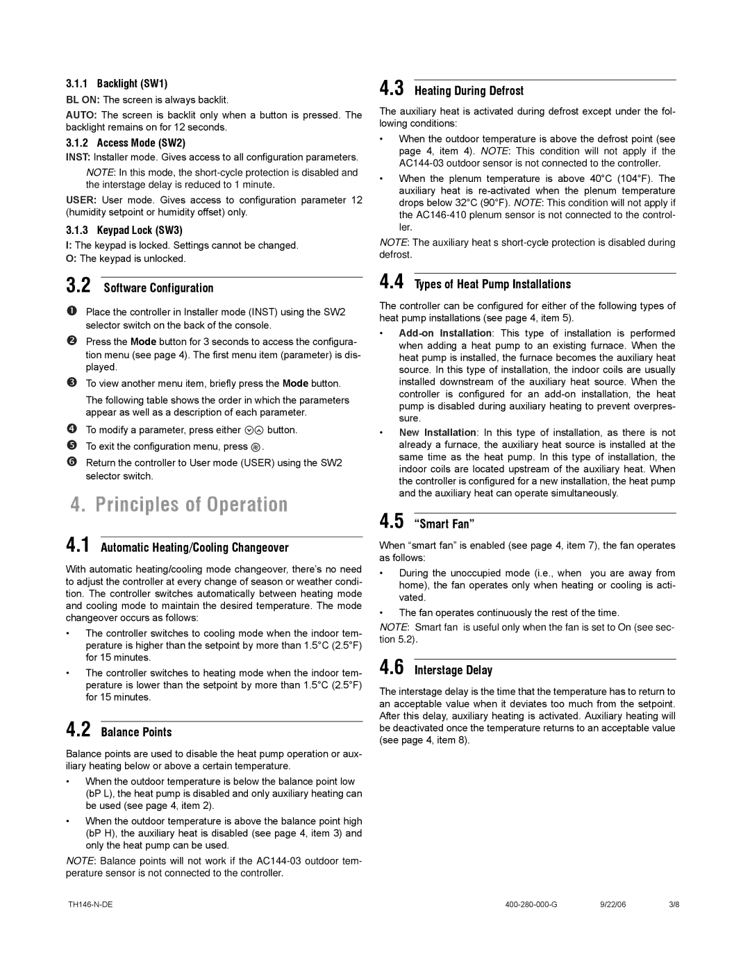 Aube Technologies TH146-N-DE manual Principles of Operation 