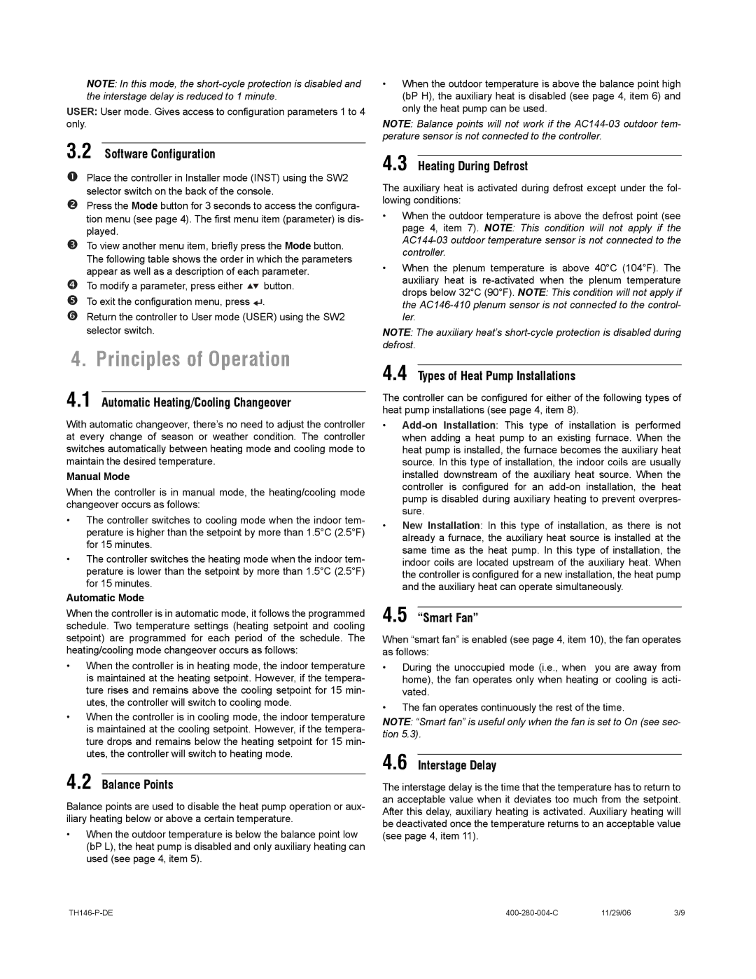 Aube Technologies TH146-P-DE manual Principles of Operation 