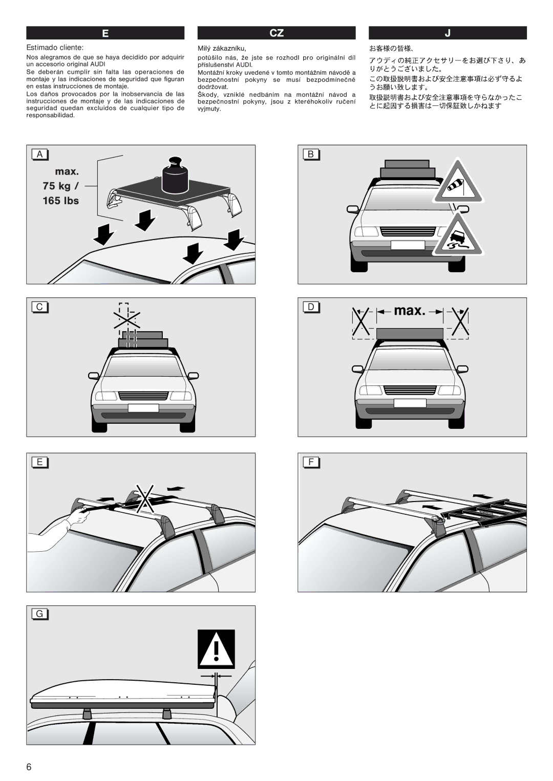 Audi 8P9 071 126 specifications Estimado cliente 