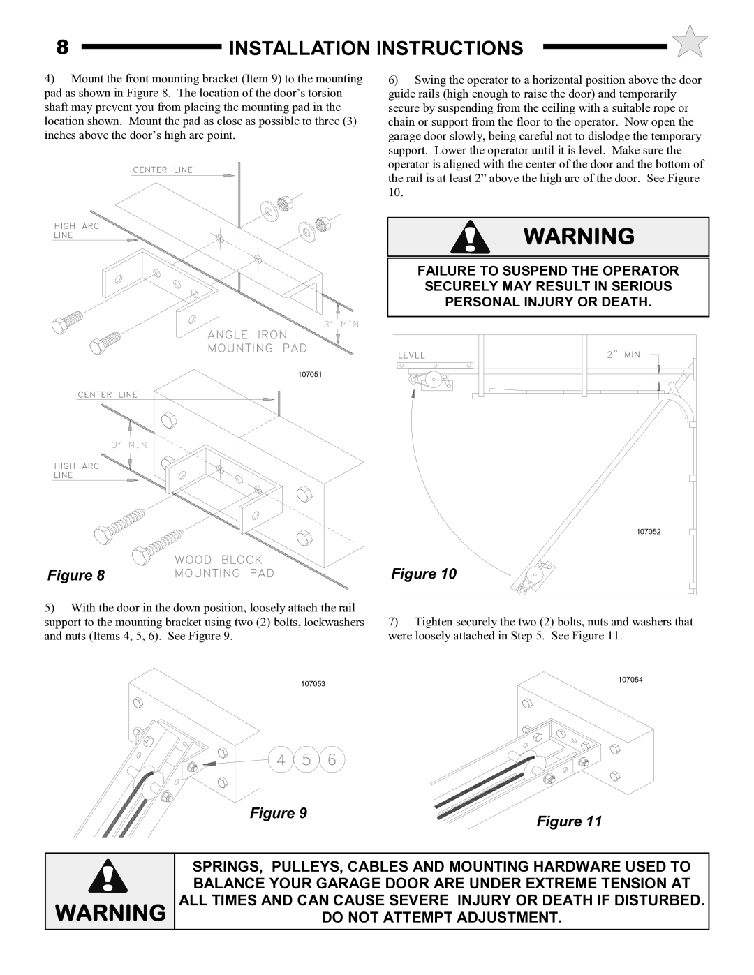 Audi AUD-S owner manual SPRINGS, PULLEYS, Cables and Mounting Hardware Used to 