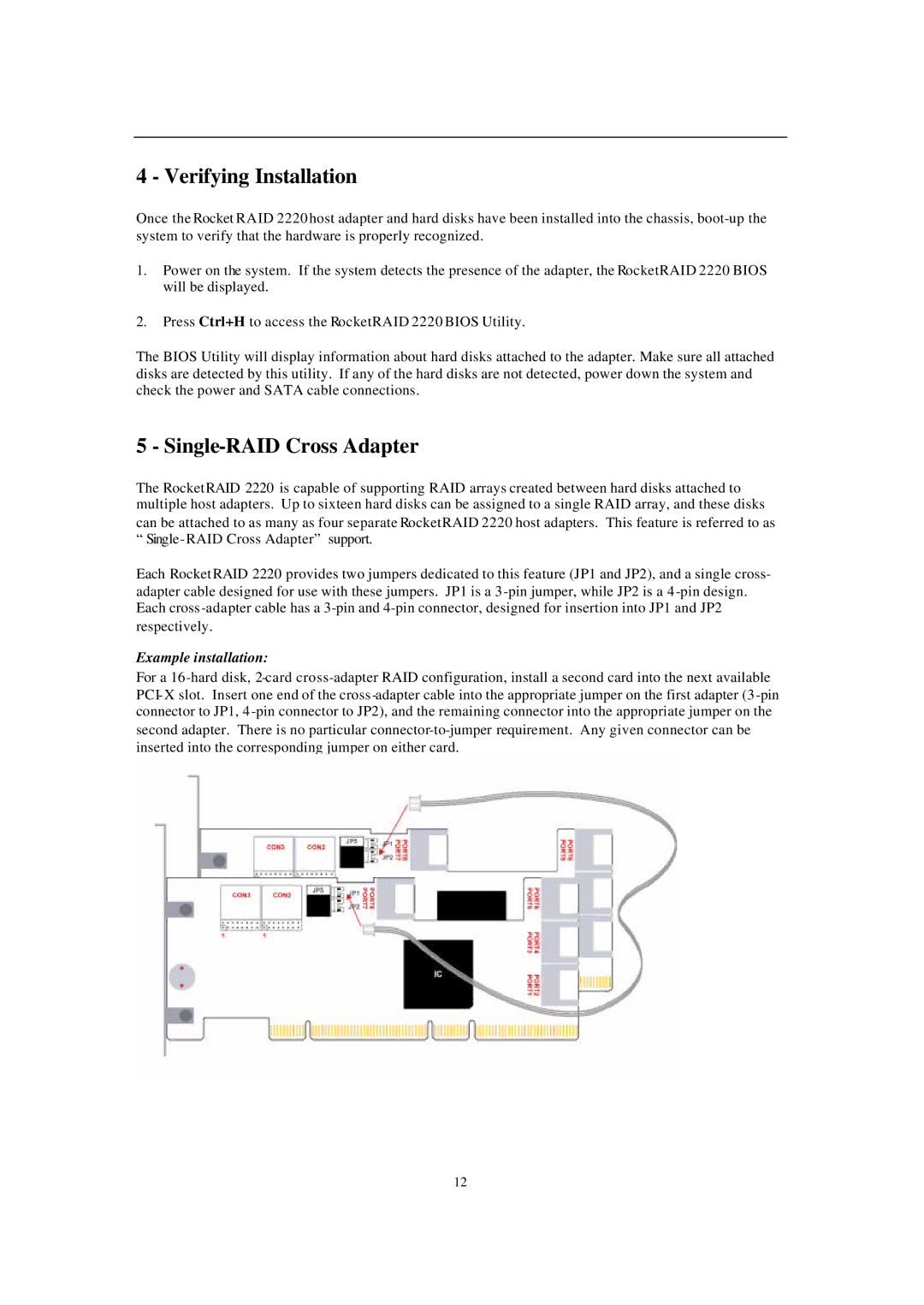 Audible 2220 manual Verifying Installation, Single-RAID Cross Adapter 