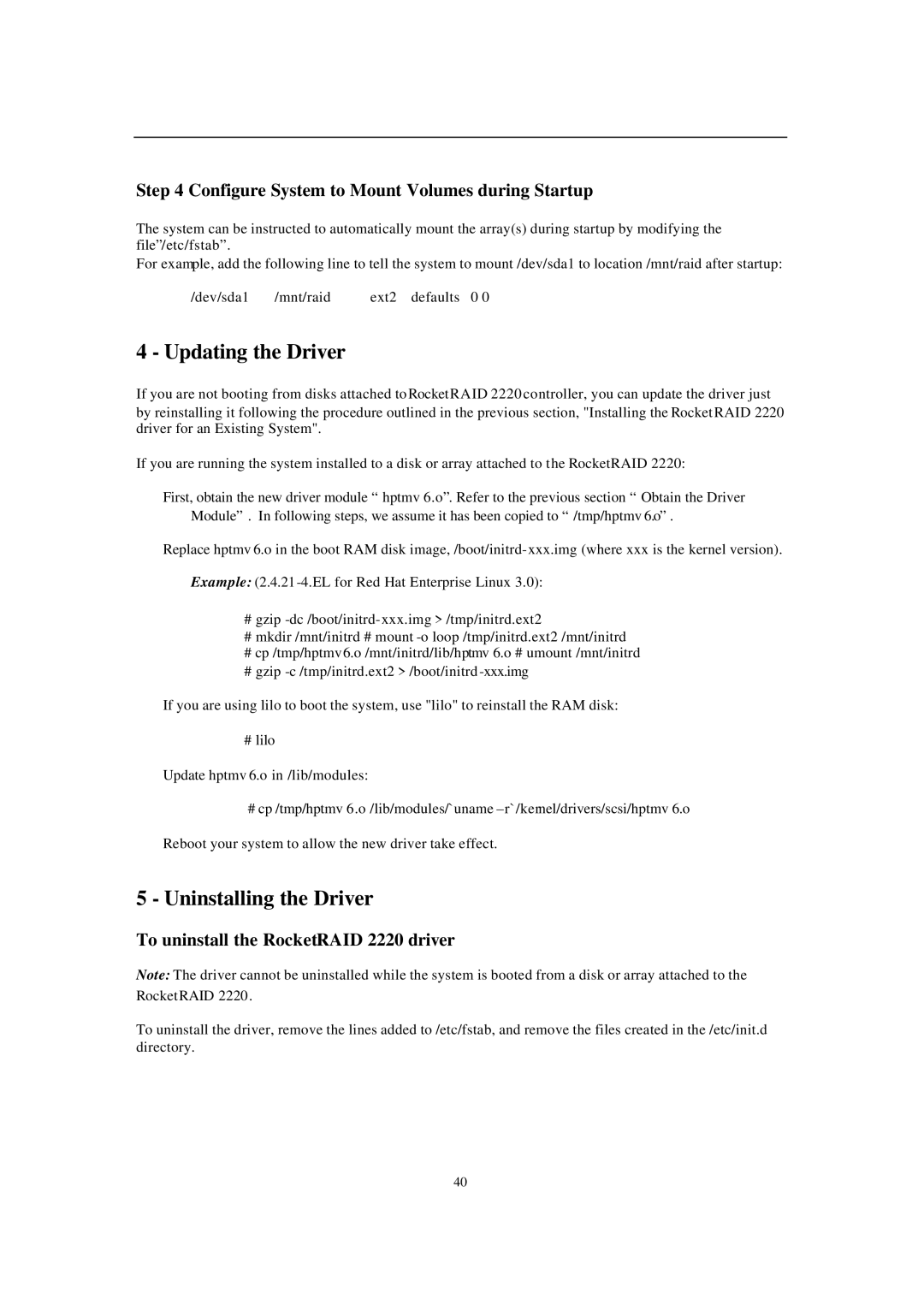 Audible 2220 manual Updating the Driver 