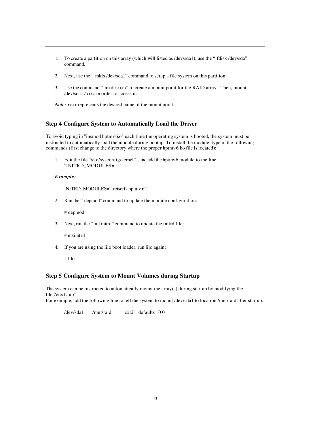 Audible 2220 manual Configure System to Automatically Load the Driver 