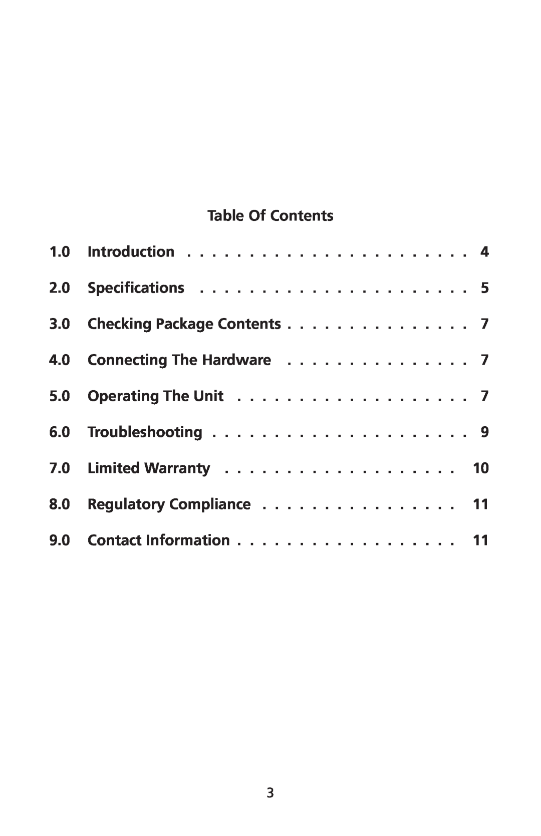 Audio Authority 1332 Table Of Contents, Introduction, Specifications, Checking Package Contents, Connecting The Hardware 