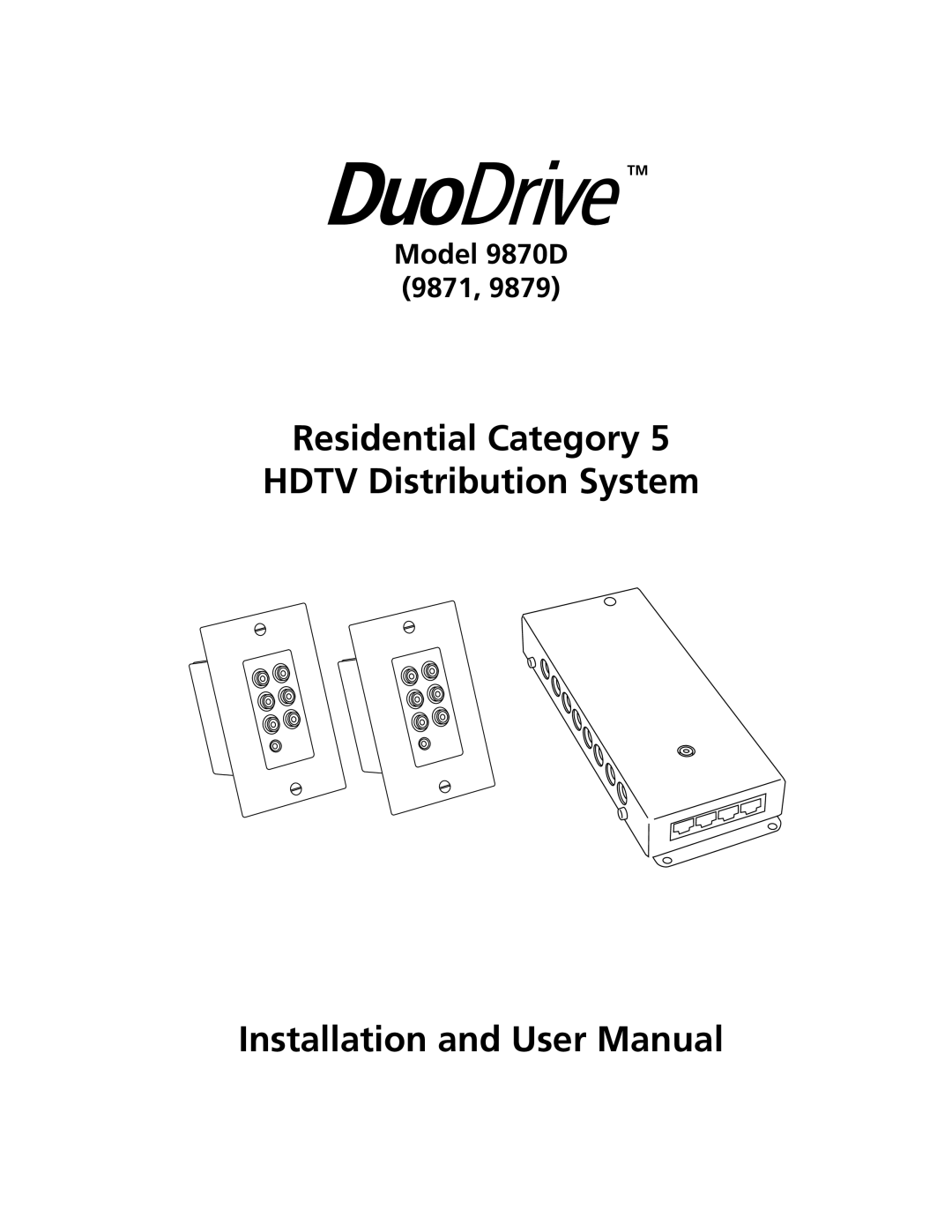 Audio Authority 9870D, 9879 user manual Residential Category Hdtv Distribution System 