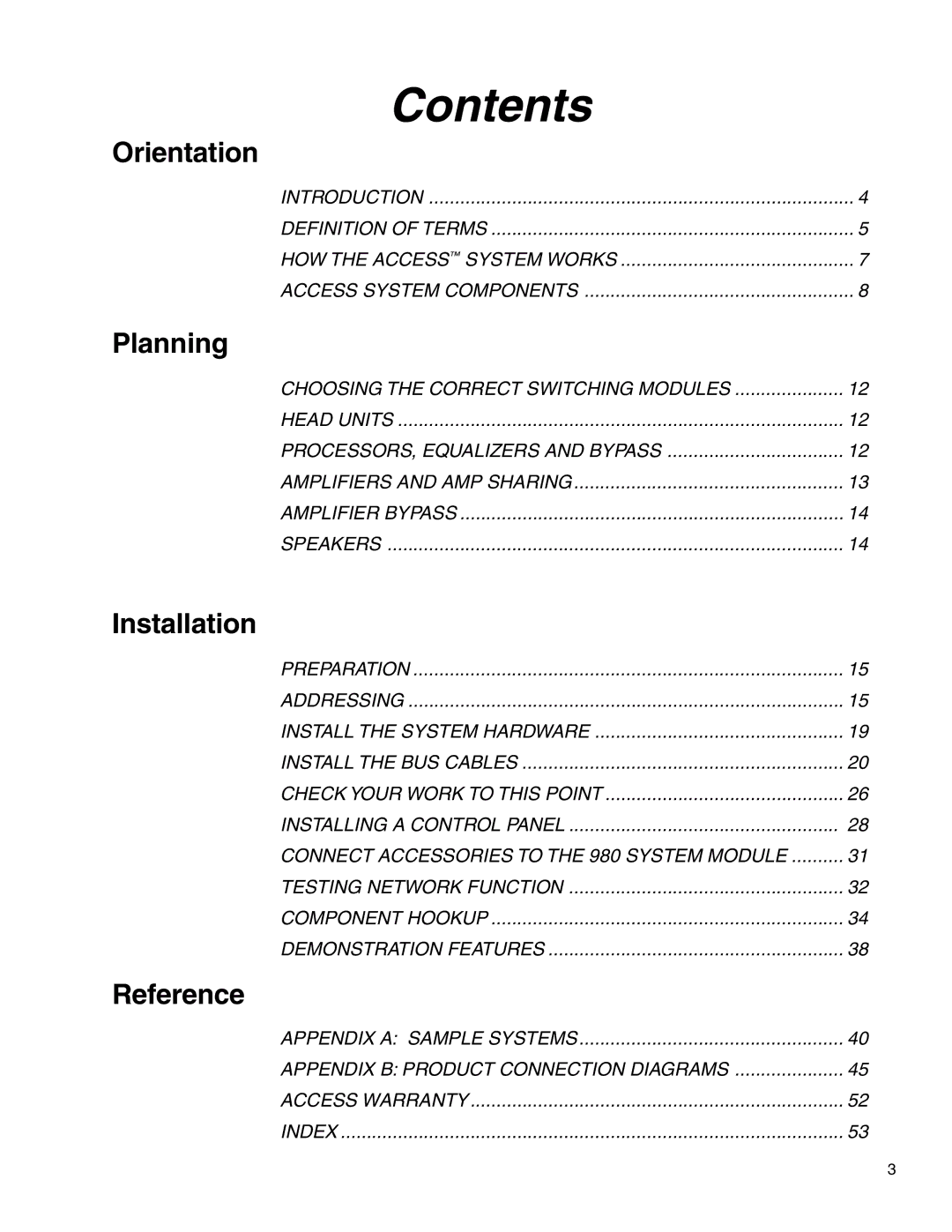 Audio Authority Car Audio System installation manual Contents 