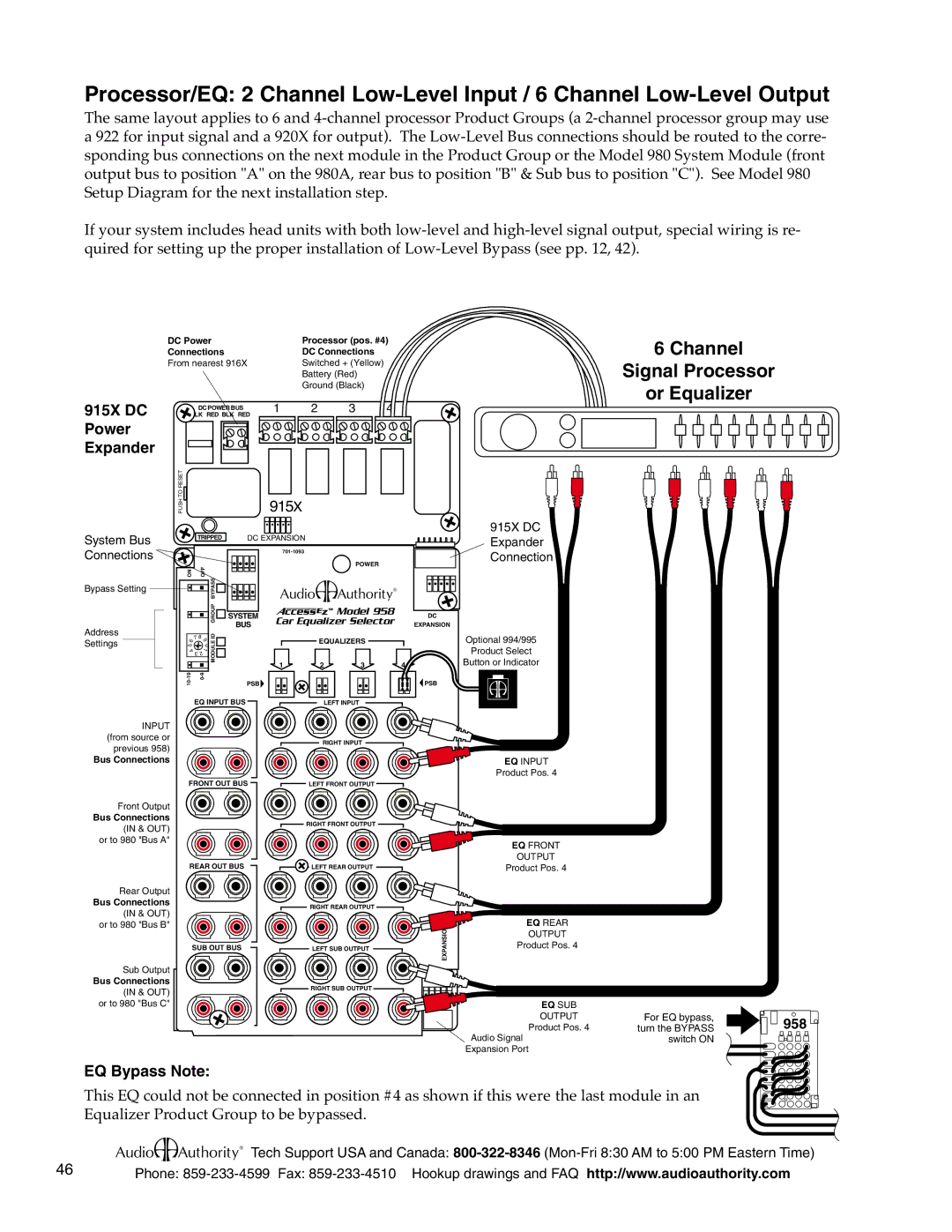 Audio Authority Car Audio System Channel Signal Processor Or Equalizer, 915X DC, Power Expander, EQ Bypass Note 