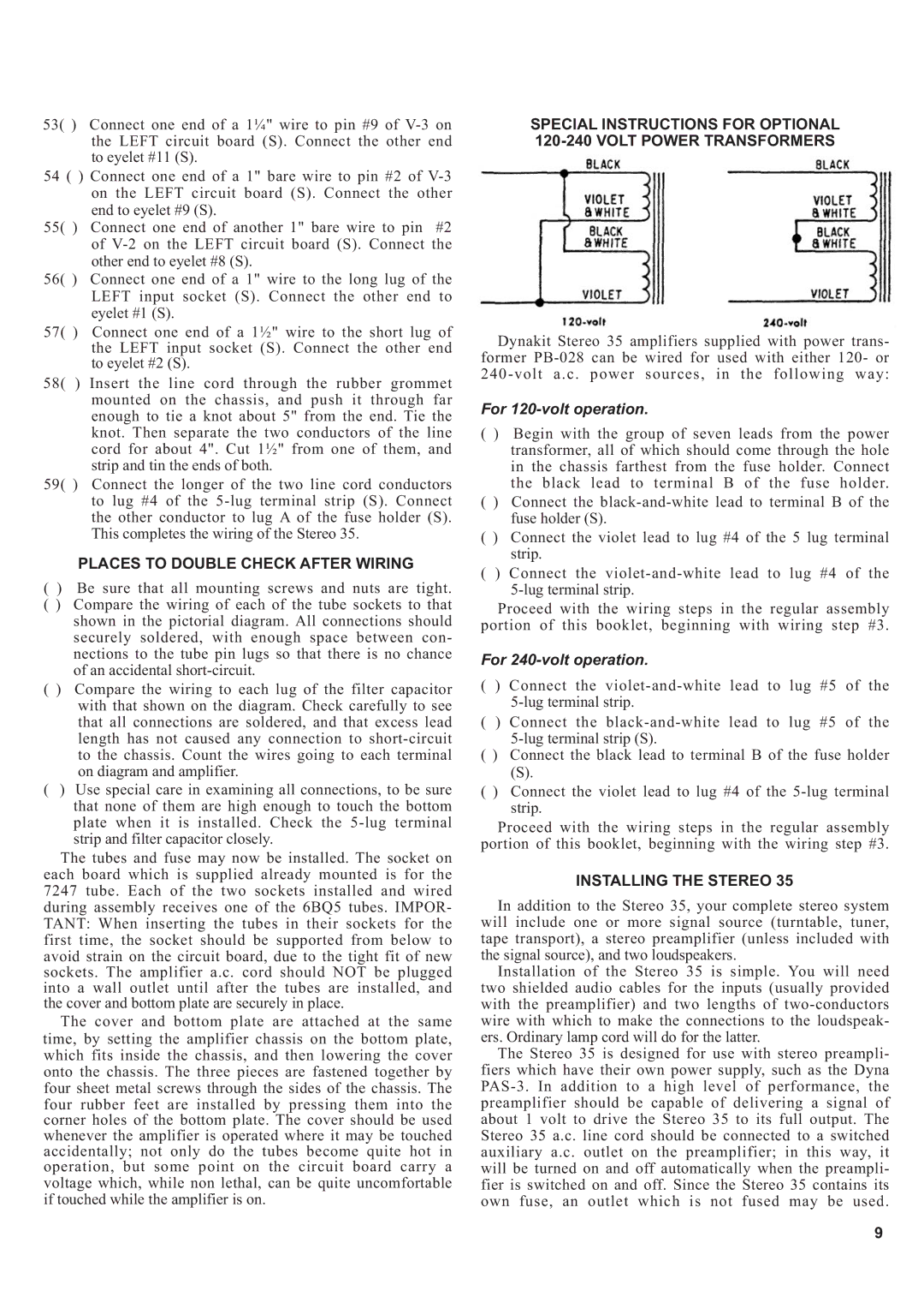 Audio Dynamics 14635013 manual Places to Double Check After Wiring, Installing the Stereo 