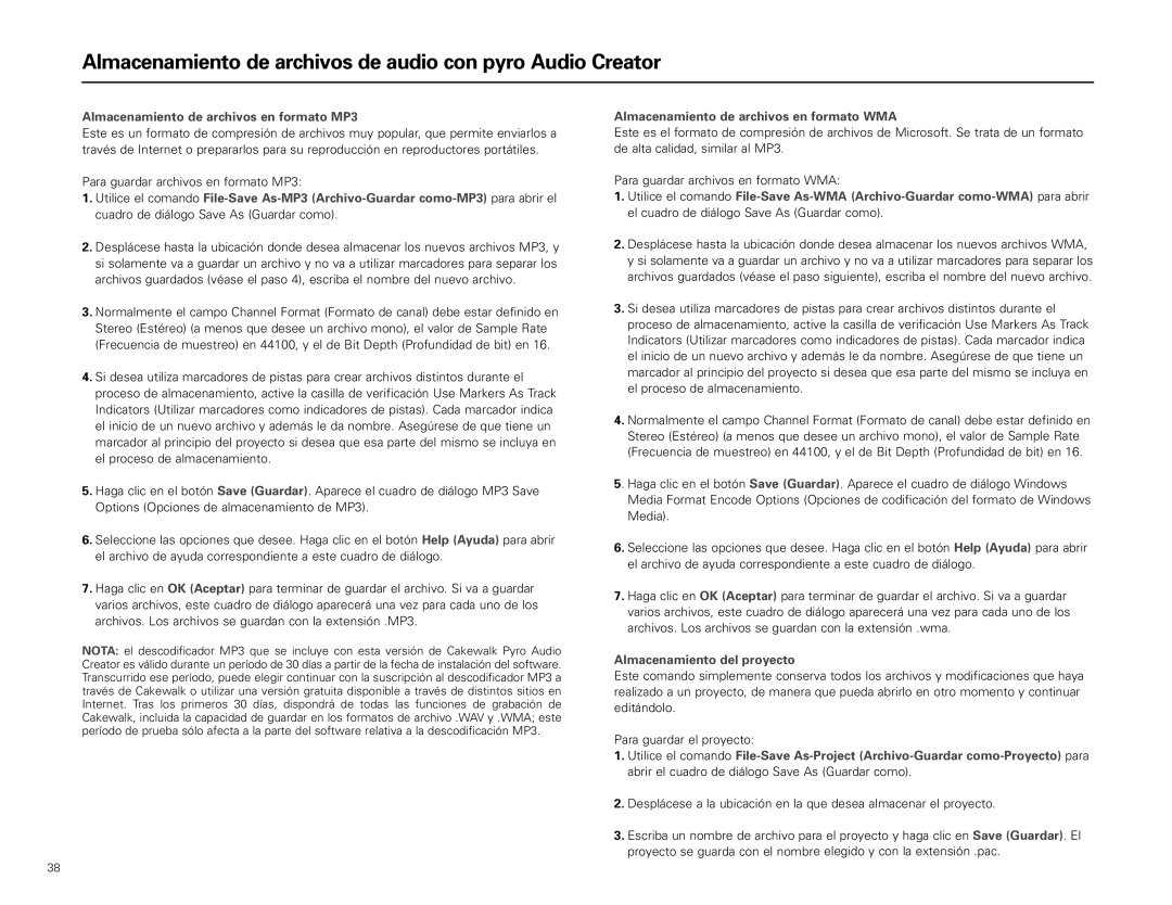 Audio-Technica AT-LP2D-USB manual Almacenamiento de archivos en formato MP3, Almacenamiento de archivos en formato WMA 
